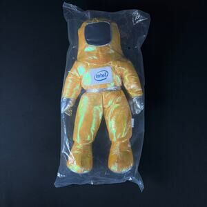 Vintage 1997 Metallic Yellow Intel Bunny People Plus Figure 13" Tall kid toy NEW